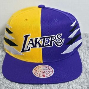 Mitchell & Ness Los Angeles Lakers Hardwood Classic Diamond Cut Snapback Hat Cap